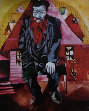 Marc Chagall Painting - El judío rojo contemporáneo Marc Chagall